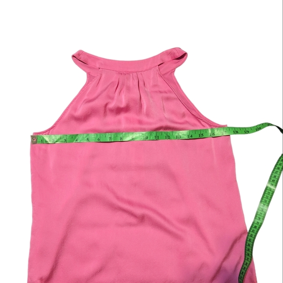 Theory Barbie Pink Silk Halter Top - Picture 4 of 8
